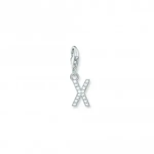 Charmista White Zirconia Letter X Charm Pendant 1961-051-14 Thomas Sabo Collectable Charms