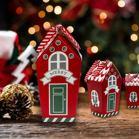 Christmas Assorted Candies, House Style, Size Medium, Red