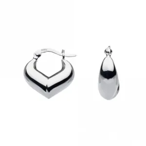 Chunky 18mm Heart Hoop Earrings 67723HP Dew Jewellery