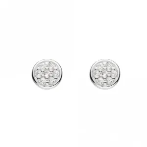 Circle Zirconia Stud Earrings 3378CZ Dew Jewellery