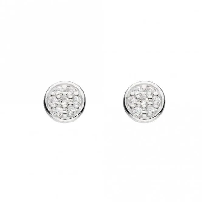 Circle Zirconia Stud Earrings 3378CZ Dew Jewellery
