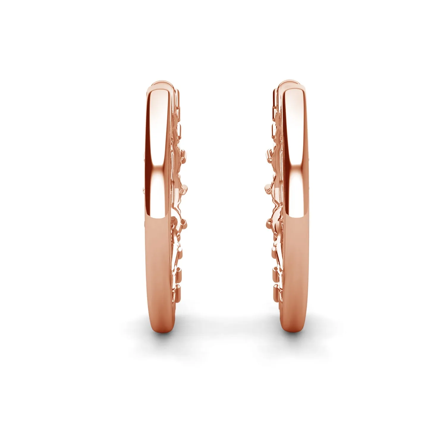 Claire 18k White Gold Plated 20mm Hoop Earrings with Swarovski Crystals