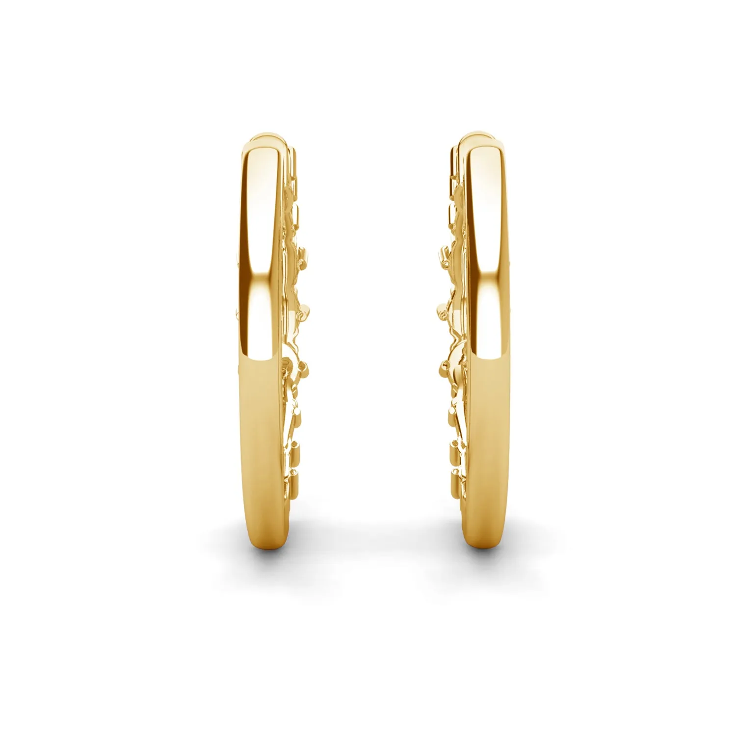 Claire 18k White Gold Plated 20mm Hoop Earrings with Swarovski Crystals