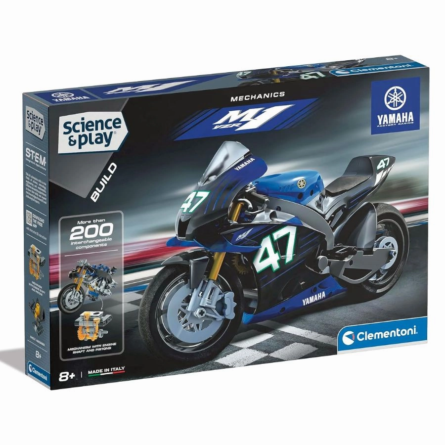 Clementoni - Science & Play Build Mechanics: Yamaha M1 VZR Motorbike
