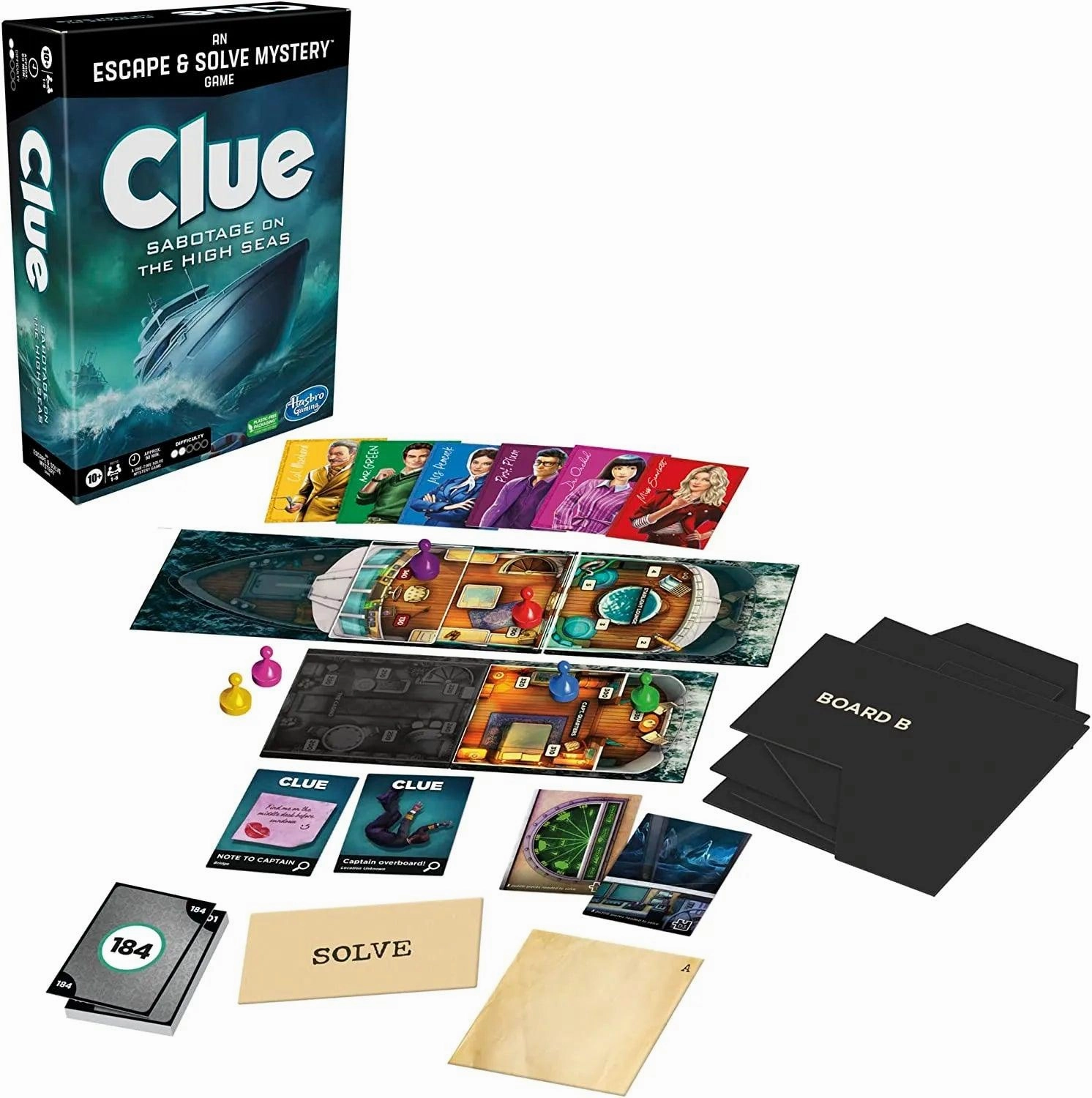 Clue Escape Sabotage on the High Seas Board Game