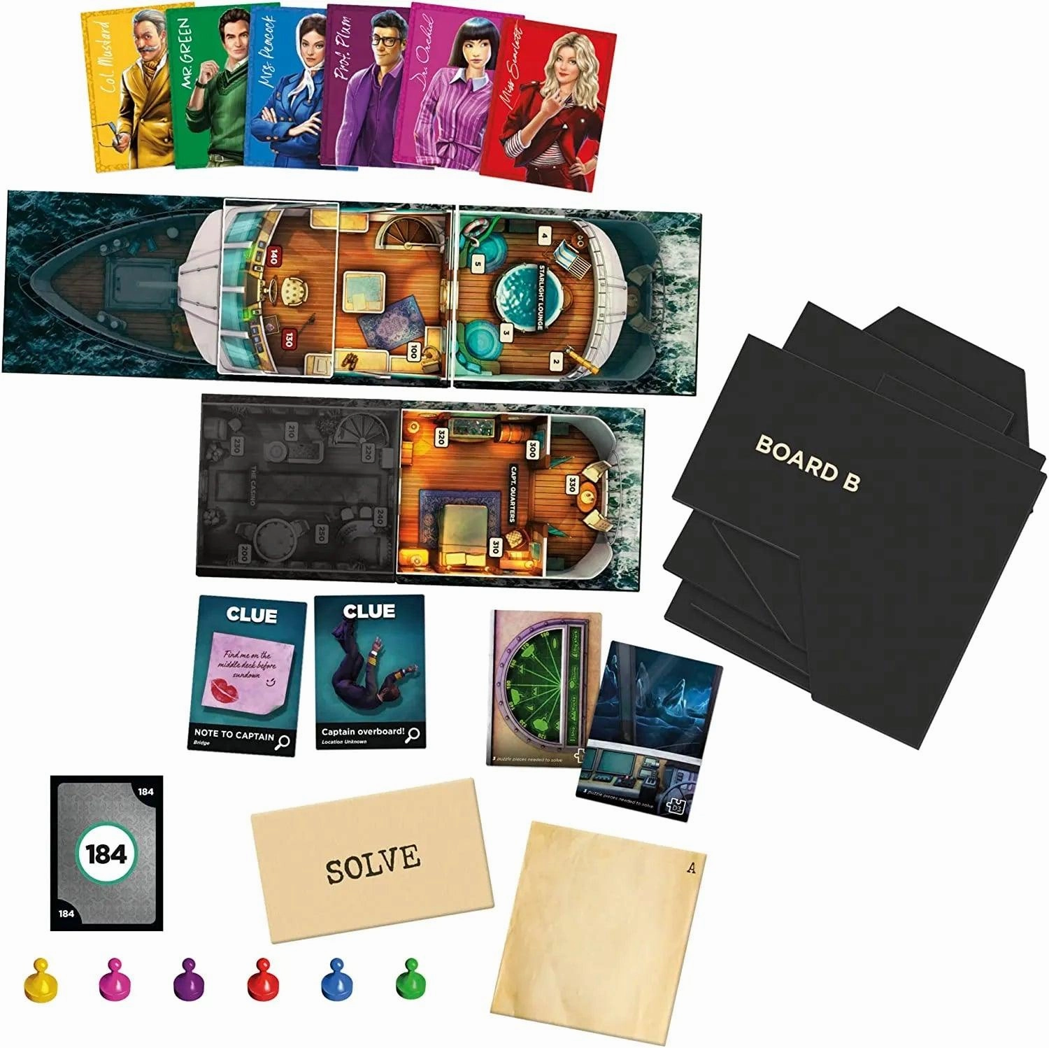 Clue Escape Sabotage on the High Seas Board Game