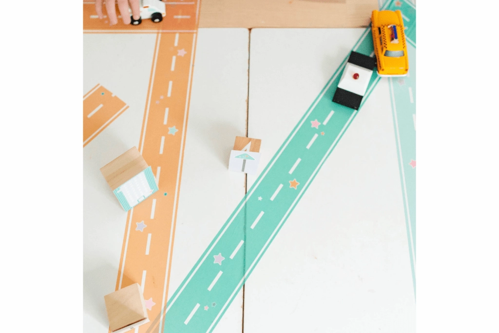Colourful Play Road Tape (Set of 4 Rolls)