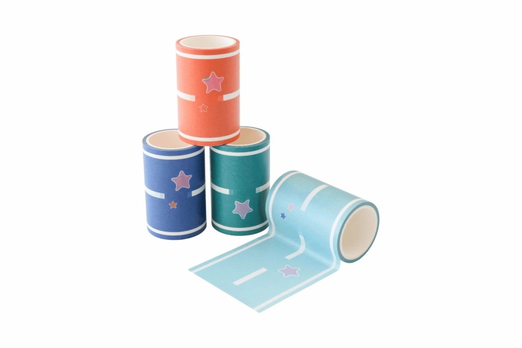 Colourful Play Road Tape (Set of 4 Rolls)