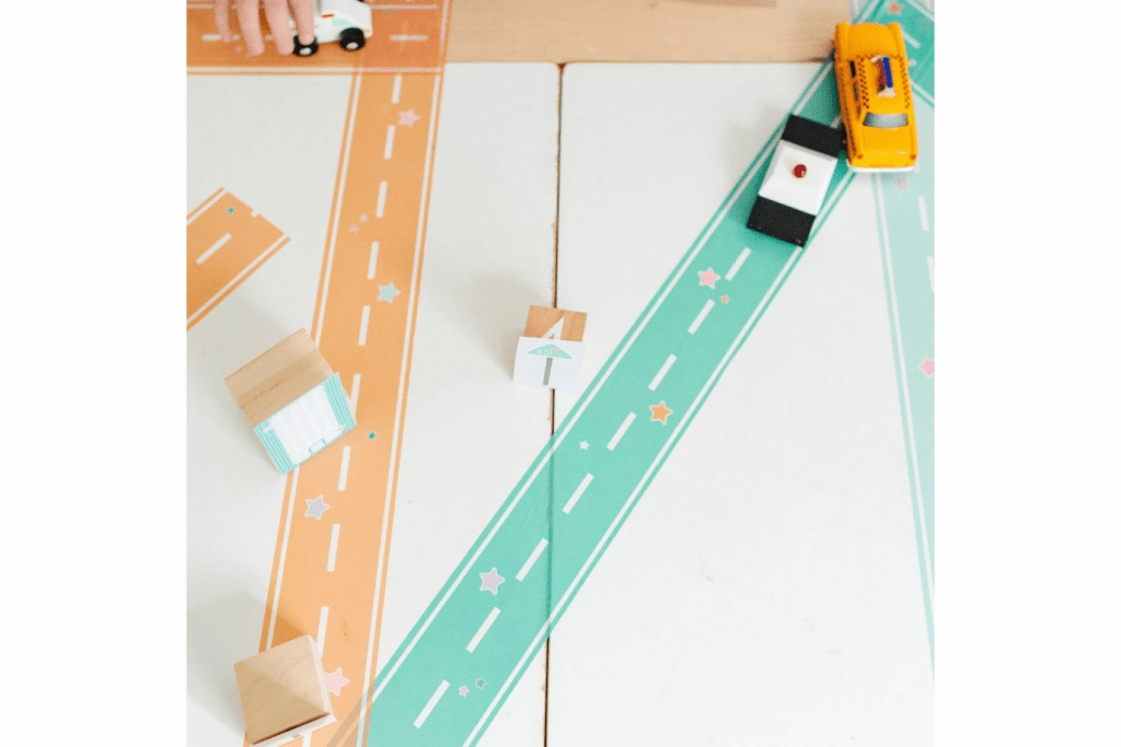 Colourful Play Road Tape (Set of 4 Rolls)