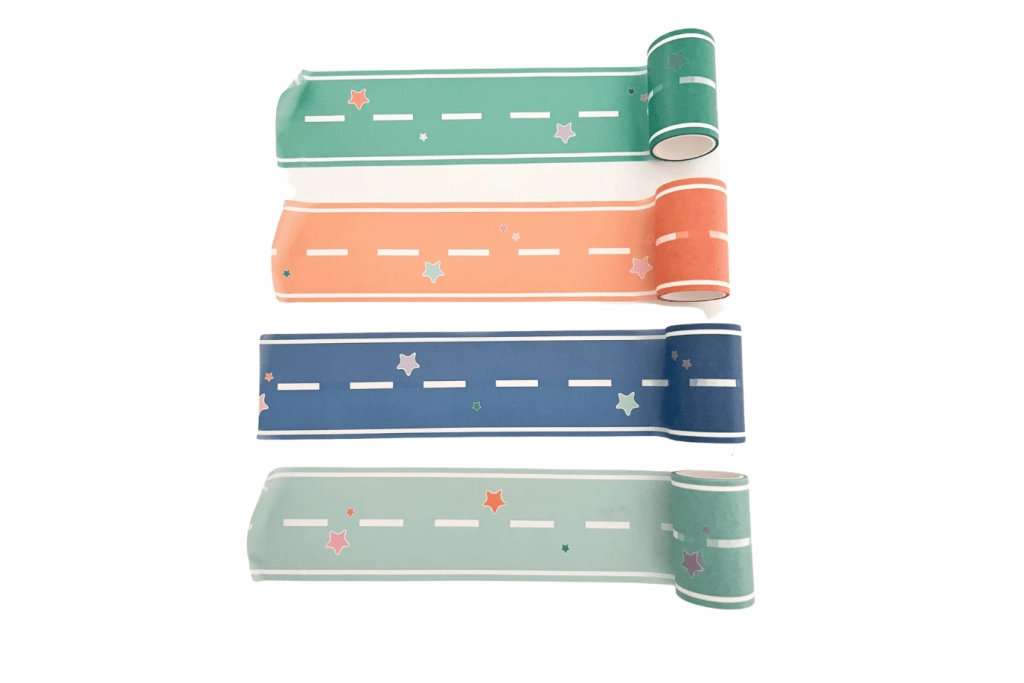 Colourful Play Road Tape (Set of 4 Rolls)