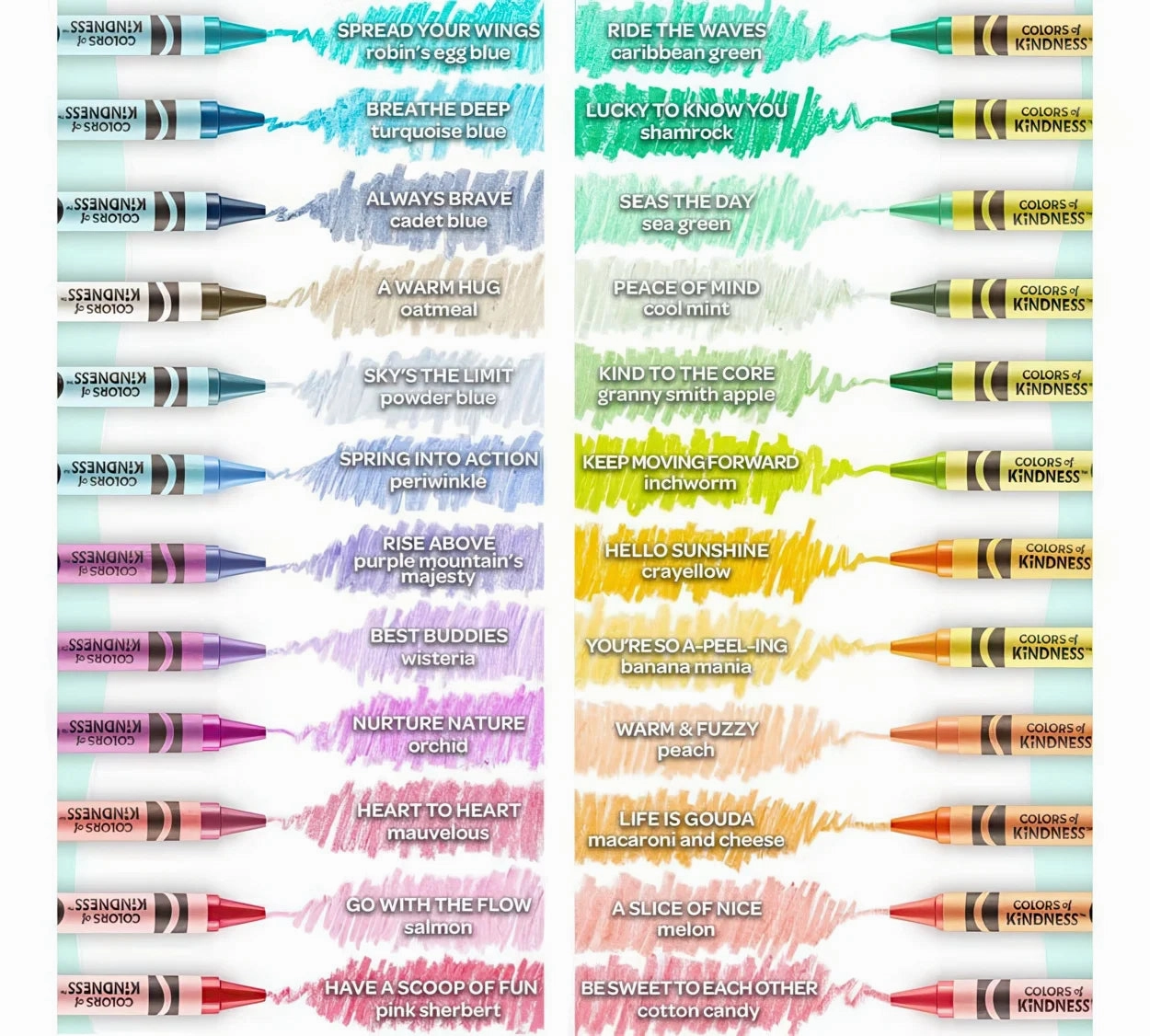 Colours of Kindness Crayons 24 Count
