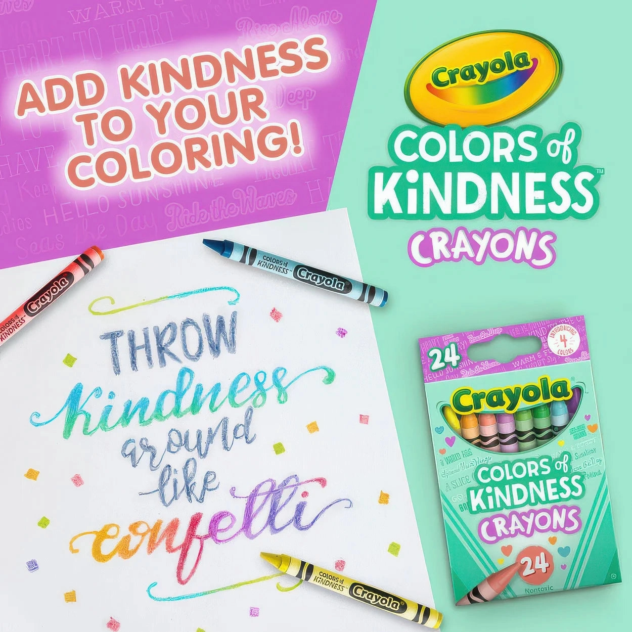 Colours of Kindness Crayons 24 Count