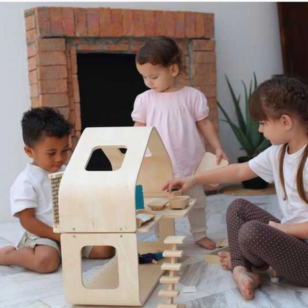 Contemporary Wooden Dollhouse