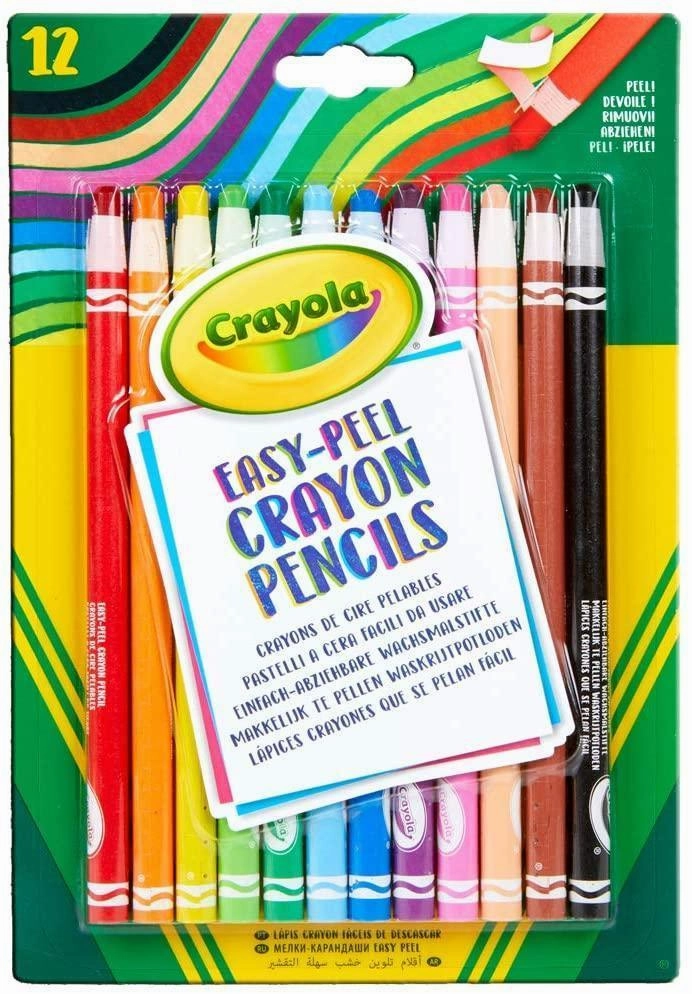 CRAYOLA 12 Easy Peel Crayon Pencils