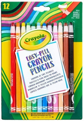 CRAYOLA 12 Easy Peel Crayon Pencils