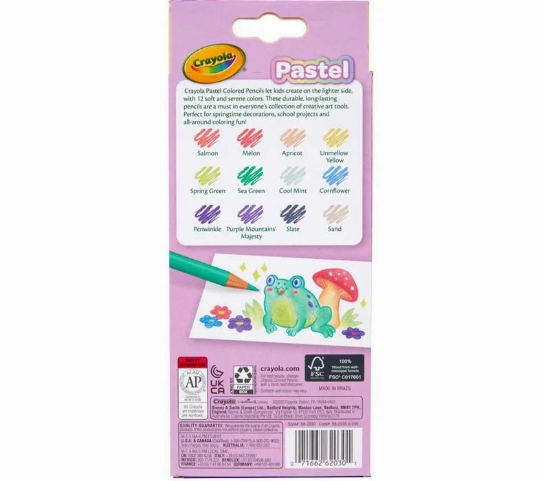 Crayola 12 Pastel Coloured Pencils