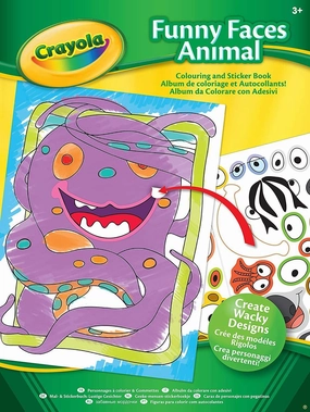 Crayola 221477 Funny Faces Colouring and Sticker Book