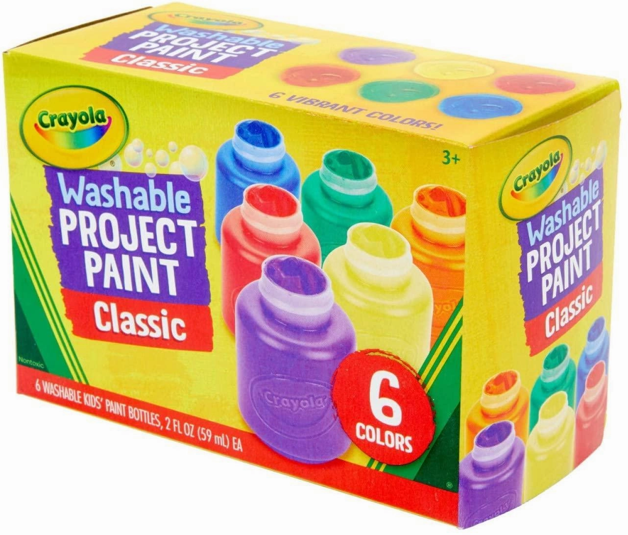 Crayola 54-1204 Washable Kids Paint, Pack of 6