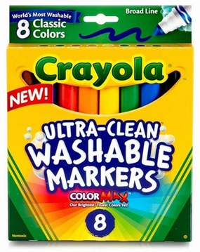 Crayola 8 Ultra Clean Washable Markers Assortment