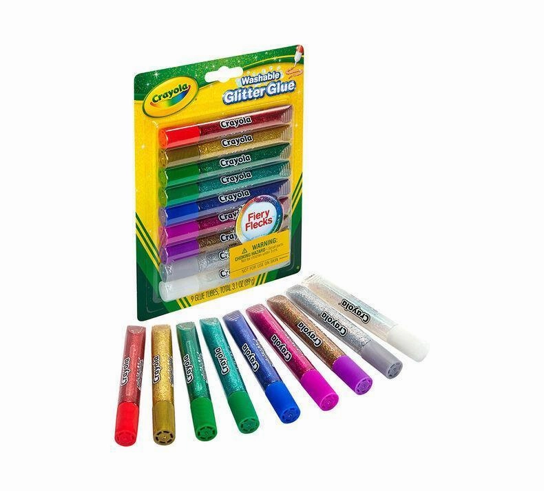Crayola Bold Washable Glitter Glue 9 piece