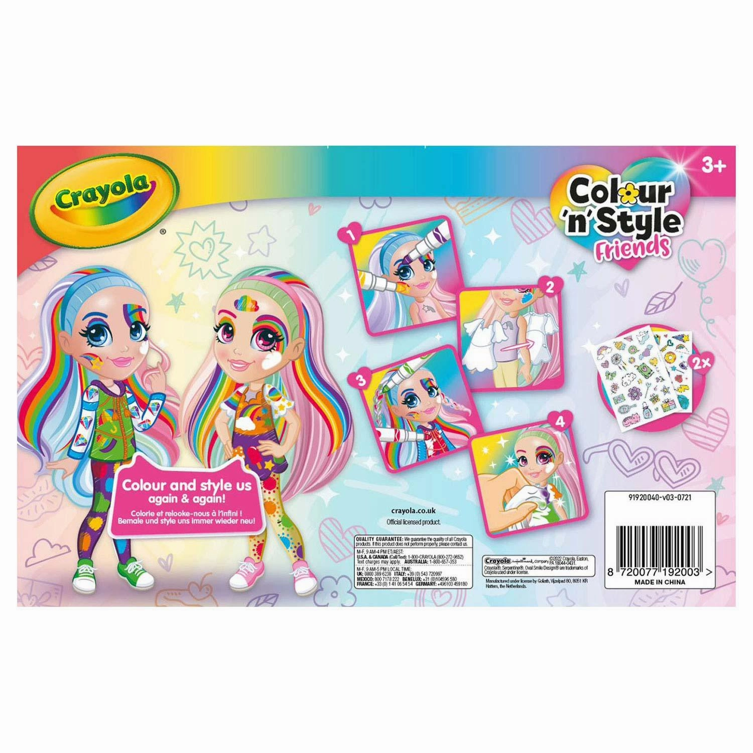 CRAYOLA Color n' Style Rainbow Twins Colouring Playset