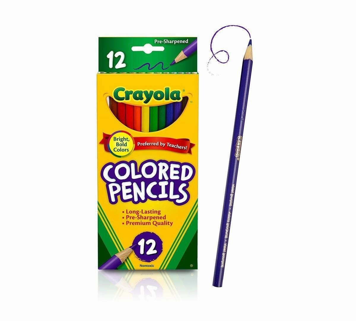 Crayola Colored Pencils, Long, 12 Count