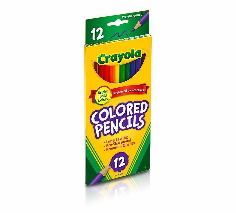 Crayola Colored Pencils, Long, 12 Count