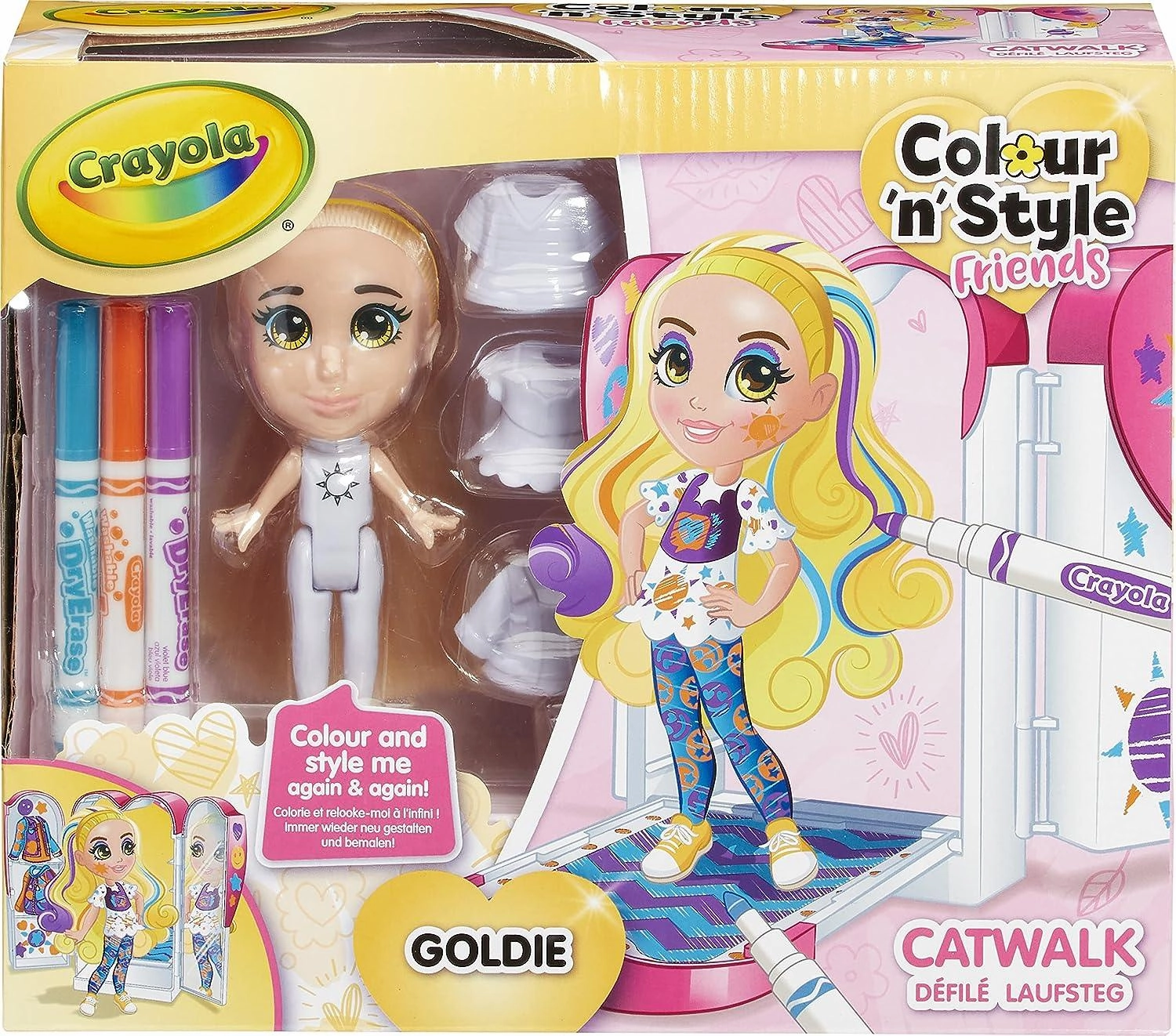 CRAYOLA Colour 'n' Style Friends: Goldie - Catwalk Playset