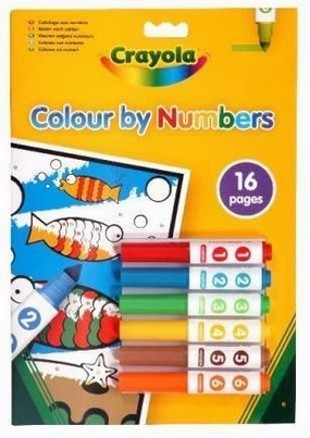 Crayola Colour By Number Mini Markers Pack of 6