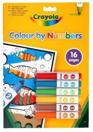 Crayola Colour By Number Mini Markers Pack of 6