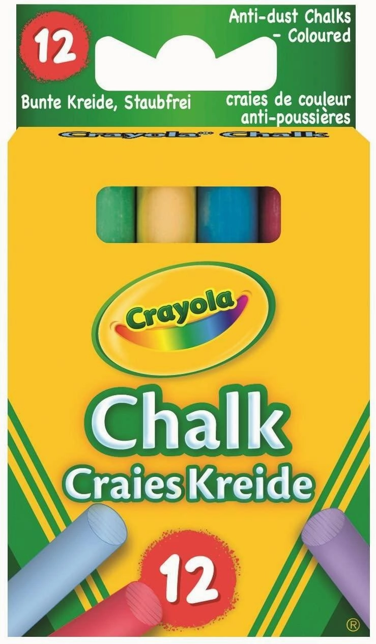 Crayola Multi-Coloured Chalk 12 Pack