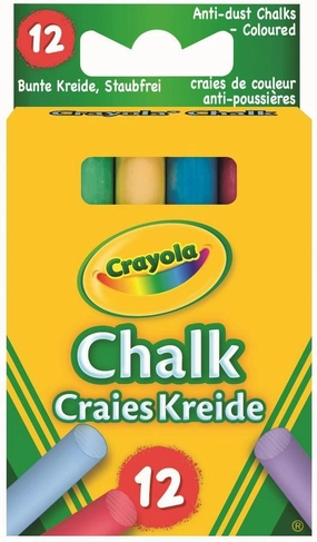 Crayola Multi-Coloured Chalk 12 Pack