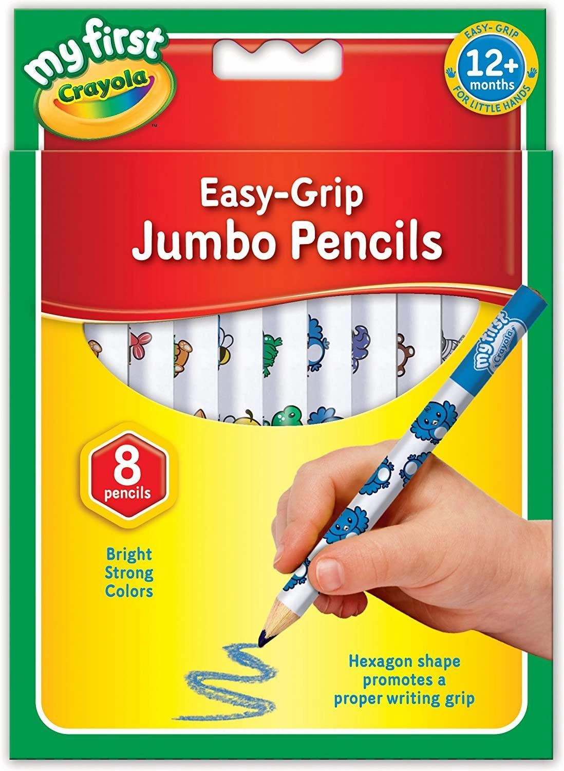 Crayola My First Jumbo Easy Grip Colouring Pencils, Pack of 8