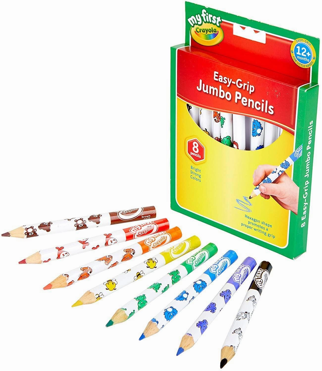Crayola My First Jumbo Easy Grip Colouring Pencils, Pack of 8