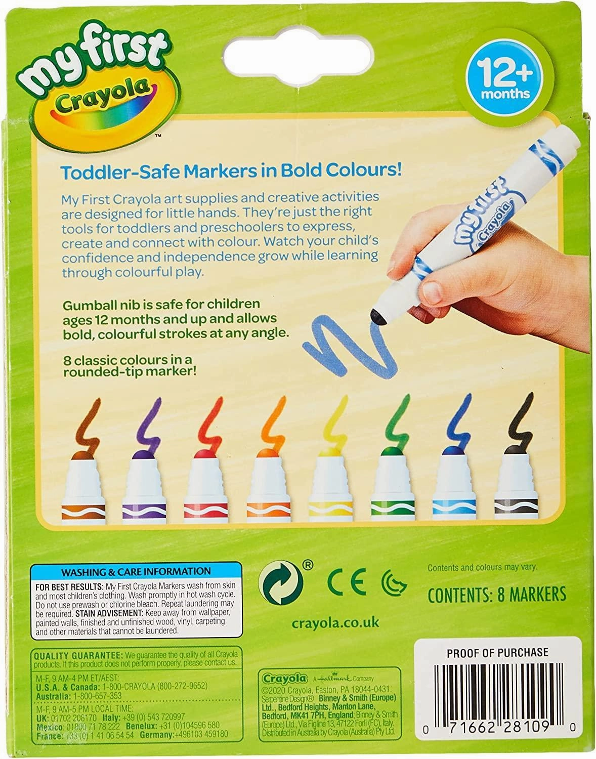 Crayola My First Washable Markers 8 pack