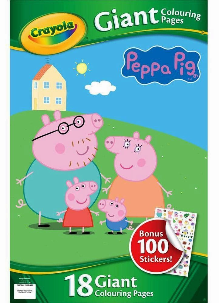 Crayola Peppa Pig Giant Colouring Pages With Stickers