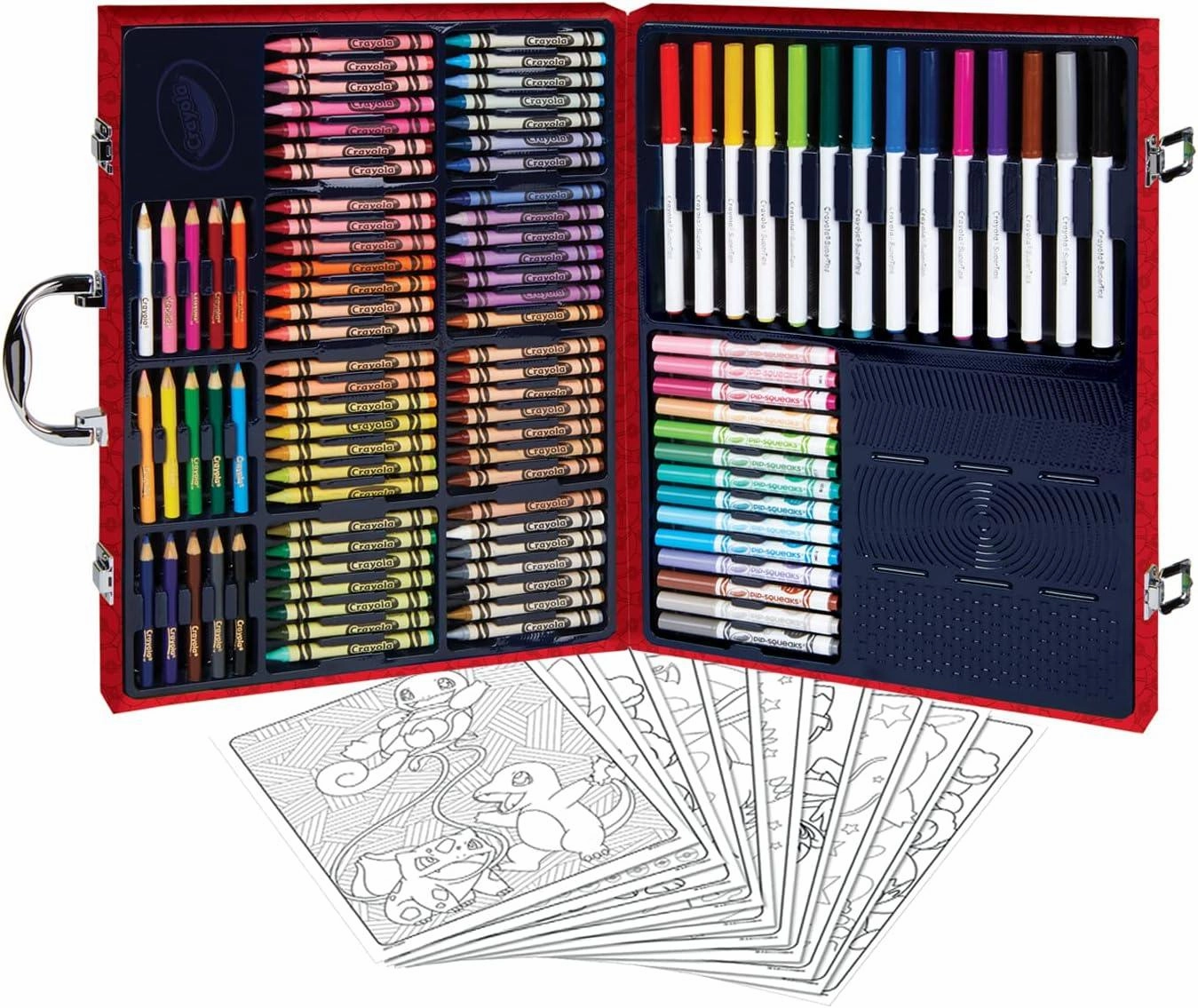 CRAYOLA Pokemon Artist Briefcase Creative Set with 115 Pieces