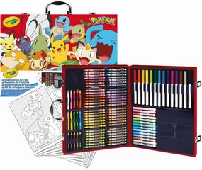 CRAYOLA Pokemon Artist Briefcase Creative Set with 115 Pieces