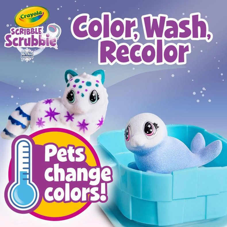 CRAYOLA Scribble Scrubbie Pets Arctic Igloo Carry Case Playset