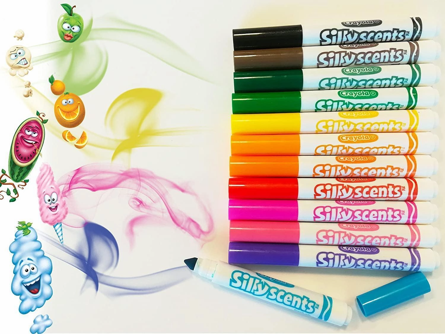 Crayola Silly Scents Broadline Sweet Markers, 12 Colours