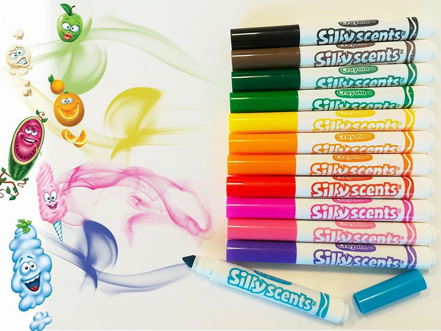 Crayola Silly Scents Broadline Sweet Markers, 12 Colours