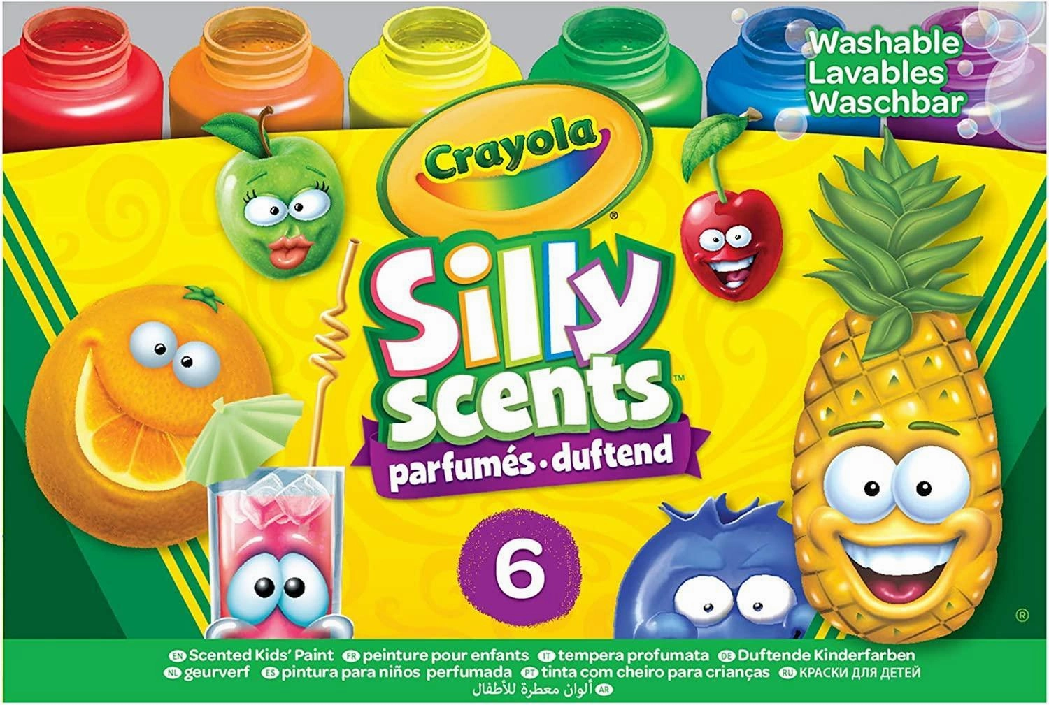 Crayola Silly Scents Washable Scented Kids Paint 6 Pack