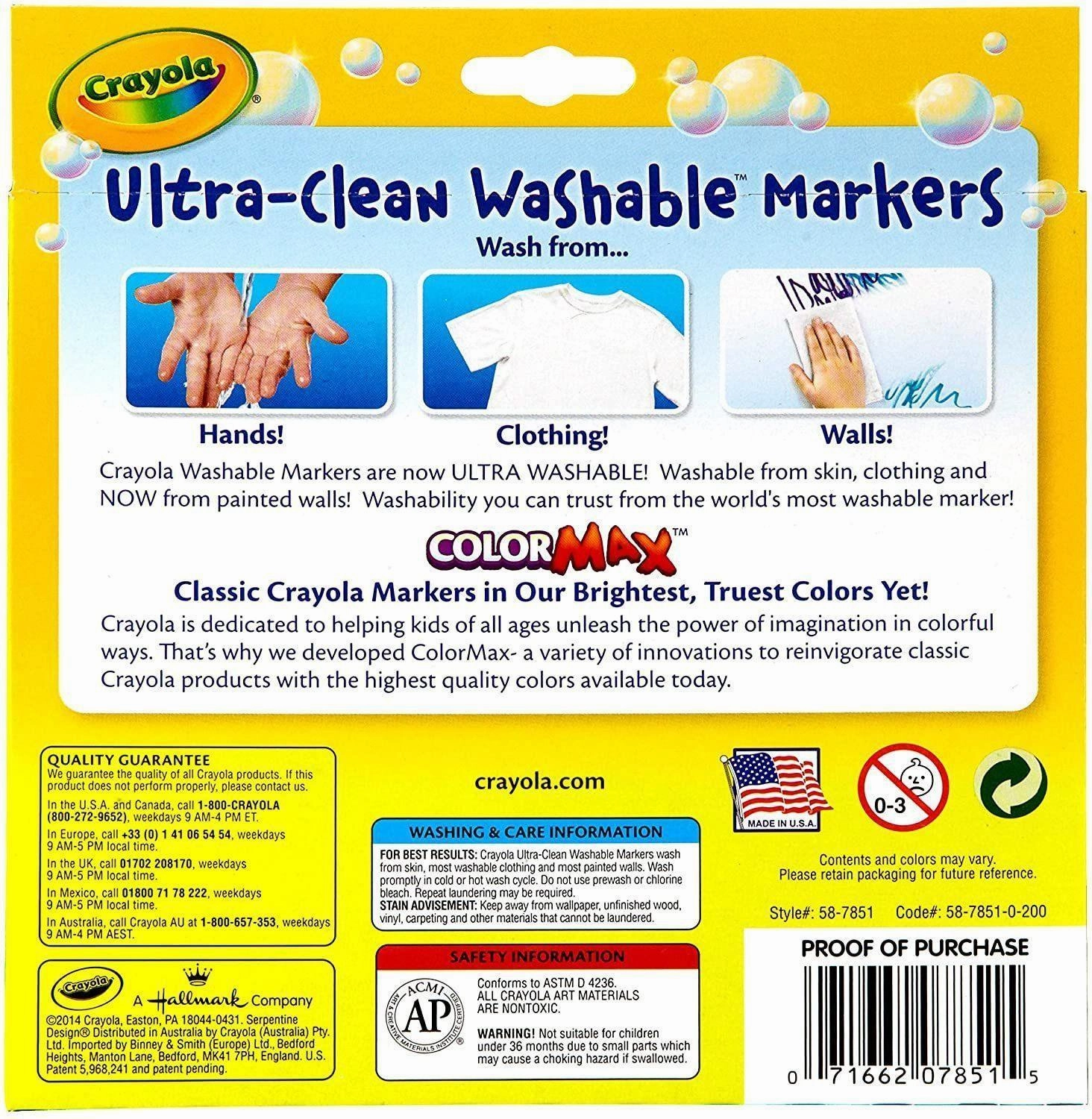 Crayola Ultra-Clean Washable Markers 10 pack
