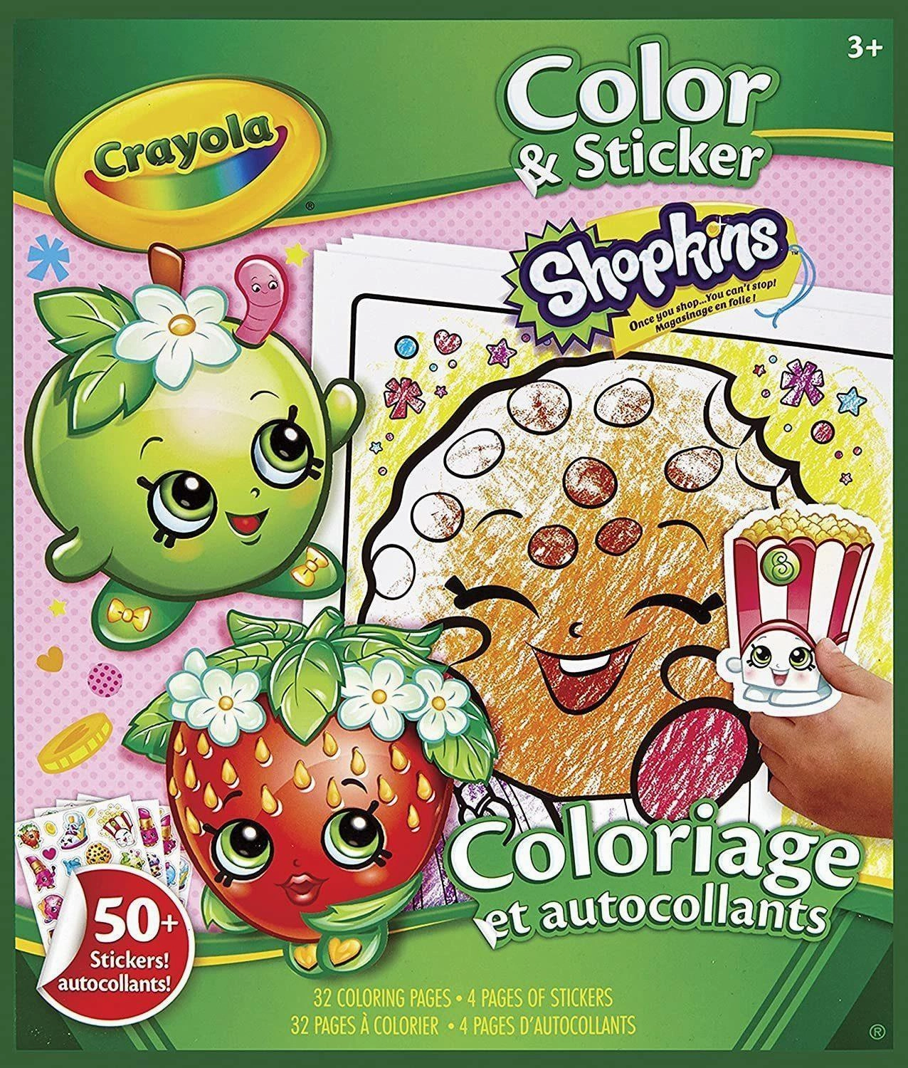 Crayola Vivid Imaginations Shopkins Colour and Sticker Book