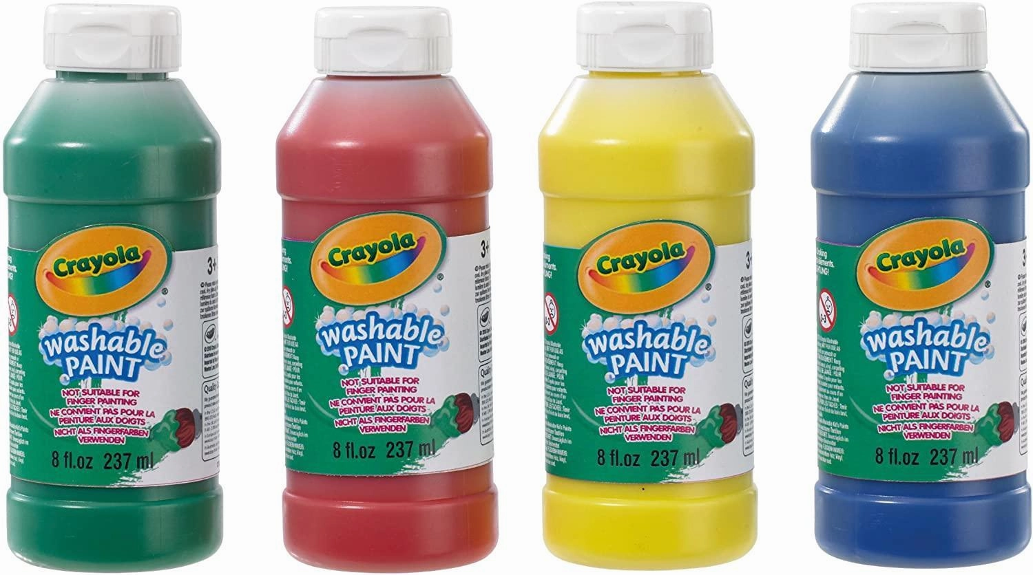 Crayola Washable Ready Mix Kids Paint, Pack of 4