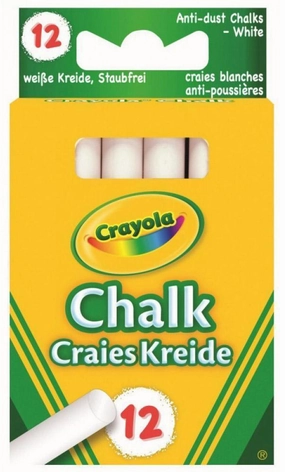Crayola White Chalk 12 Pieces
