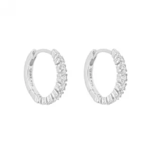 Dainty Pave Set Zirconia Cluster Hoop Earrings E6200 Diamonfire Jewellery