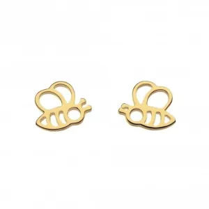 Dew Silver Honey Bee Yourself Gold Plate Bee Stud Earrings 4466GD015 Dew Jewellery