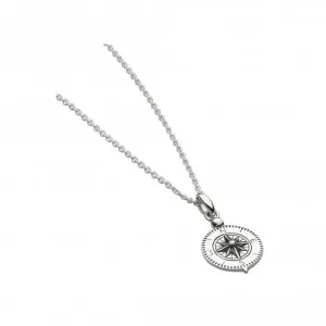 Dew Sterling Silver 3D Compass Oxidised Pendant 9680OX021 Dew Jewellery