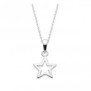 Dew Sterling Silver Chunky Star Pendant 98010HP027 Dew Jewellery